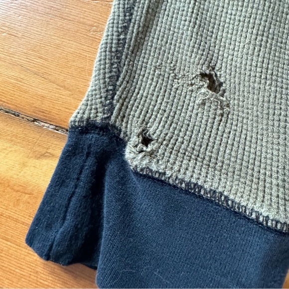 Matix Men’s Medium Waffle Knit Vintage Skateboarding Sweater Olive Green & Black - Picture 6 of 7